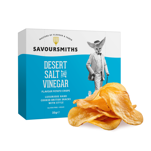 Desert Salt and Vinegar Flavour Potato crisps (48 x 35g boxes)