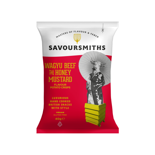 Wagyu Beef and Honey Mustard  flavour Potato crisps (VEGAN) (24 x 40g bags)